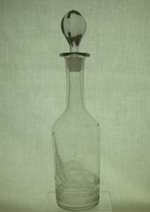 #4033 Maloney Bar Bottle, Crystal, 28 oz with unk etching